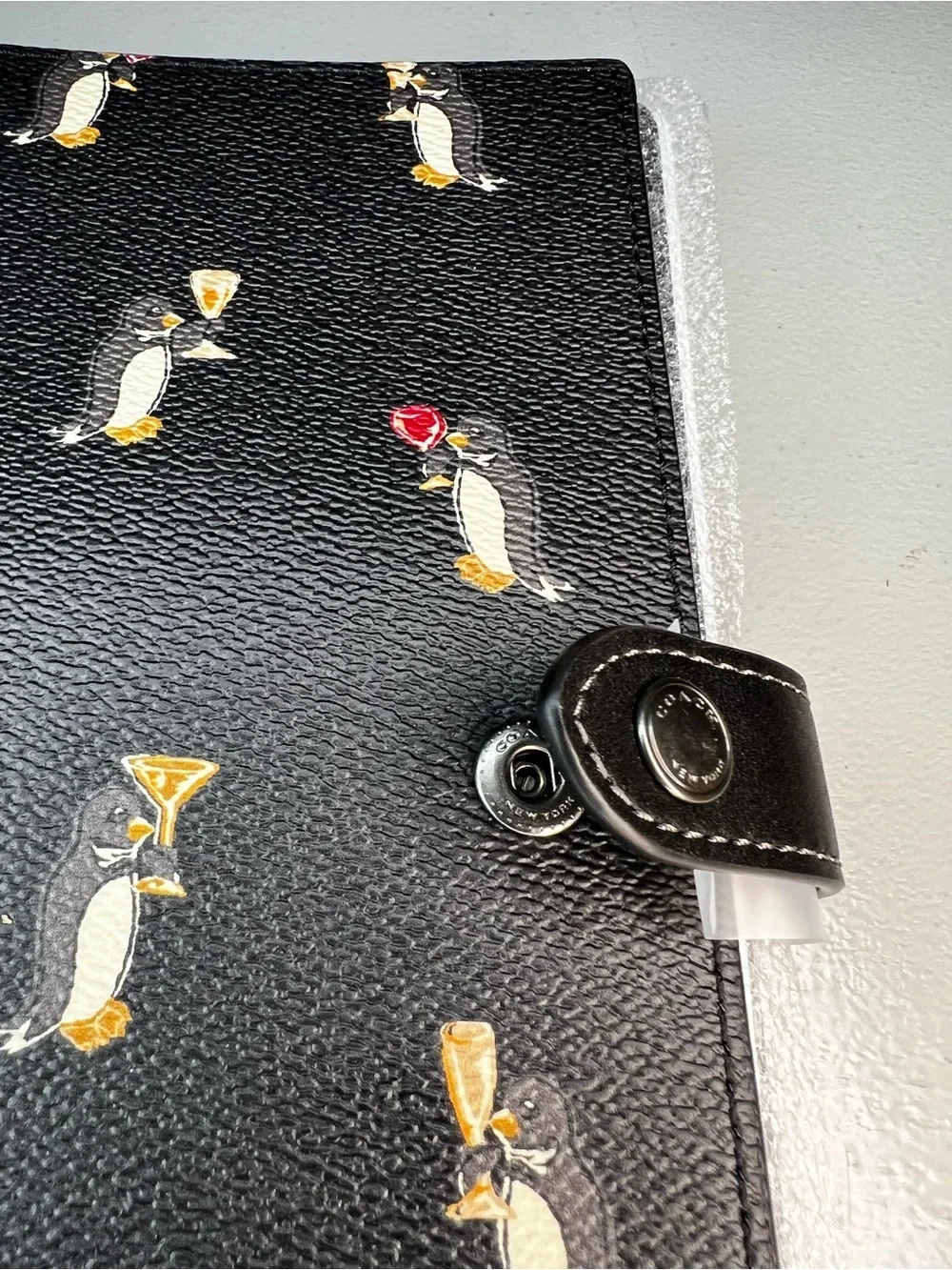 Coach Boxed Notebook And Pencil Case Set With Penguin Print